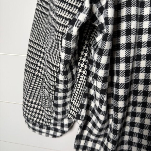 MIOU MUSE Plaid Button Down Shirt Black & White Size Small - Picture 6 of 11